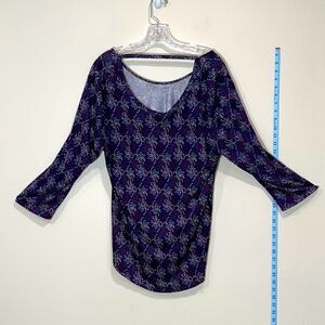 Purple 3/4 Sleeve Top By The Loft. Size XL